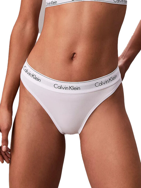 CALVIN KLEIN SLIP HIGH LEG TANGA ΛΕΥΚΟ