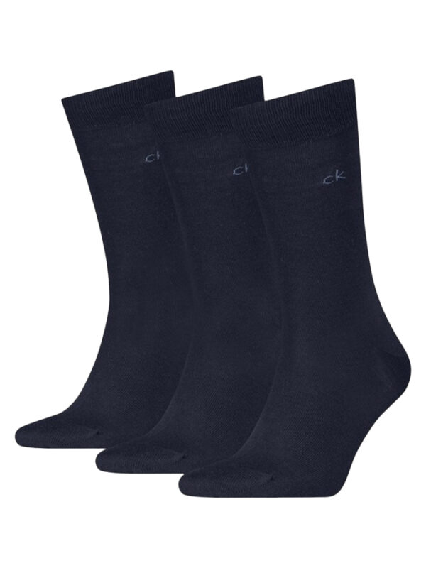 CALVIN KLEIN ΑΝΔΡΙΚΕΣ ΚΑΛΤΣΕΣ ΨΗΛΕΣ (3 PACK ΜΠΛΕ ΣΚΟΥΡΟ)