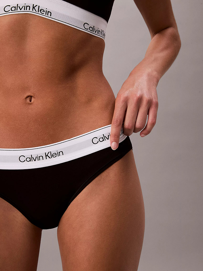 CALVIN KLEIN BIKINI SLIP ΚΑΝΟΝΙΚΟ ΜΑΥΡΟ - Image 3