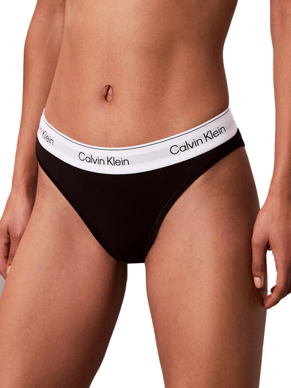 CALVIN KLEIN ΓΥΝΑΙΚΕΙΟ SLIP HIGH LEG TANGA ΜΑΥΡΟ
