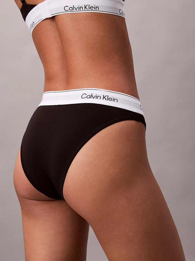 CALVIN KLEIN ΓΥΝΑΙΚΕΙΟ SLIP HIGH LEG TANGA ΜΑΥΡΟ - Image 2