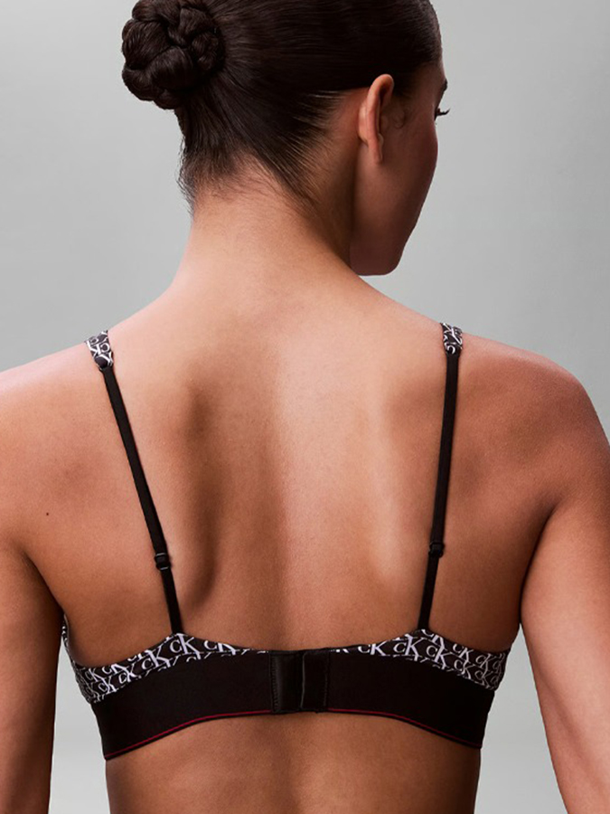 CALVIN KLEIN TRIANGLE GRAPHIC MONOGRAM BRALETTE - Image 2