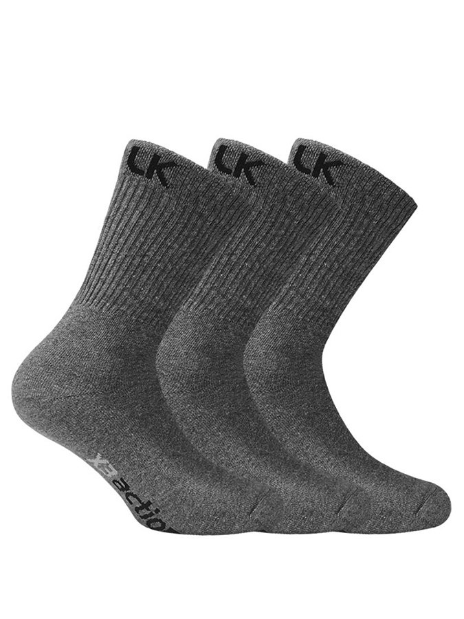 WALK ΑΝΔΡΙΚΕΣ ΚΑΛΤΣΕΣ ΓΚΡΙ (3 PACK)