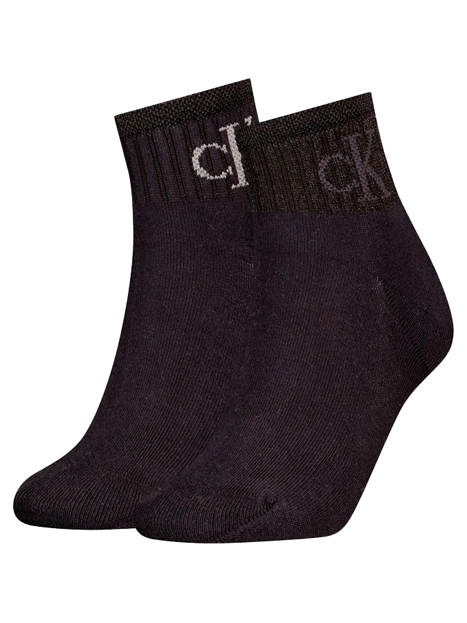CALVIN KLEIN ΓΥΝΑΙΚΕΙΕΣ ΗΜΙΚΟΝΤΕΣ ΜΑΥΡΕΣ ΚΑΛΤΣΕΣ (2PACK)