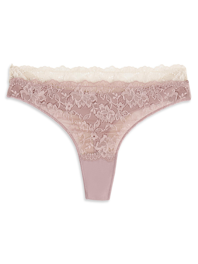 COTONELLA ΓΥΝΑΙΚΕΙΑ ΣΛΙΠ STRING ΜΕ ΔΑΝΤΕΛΑ (2PACK)