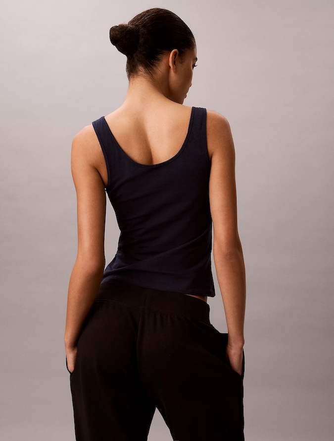 CALVIN KLEIN ΑΜΑΝΙΚΟ ΤΟΠ ΜΕ ΛΟΓΟΤΥΠΟ Navy Blue - Image 2