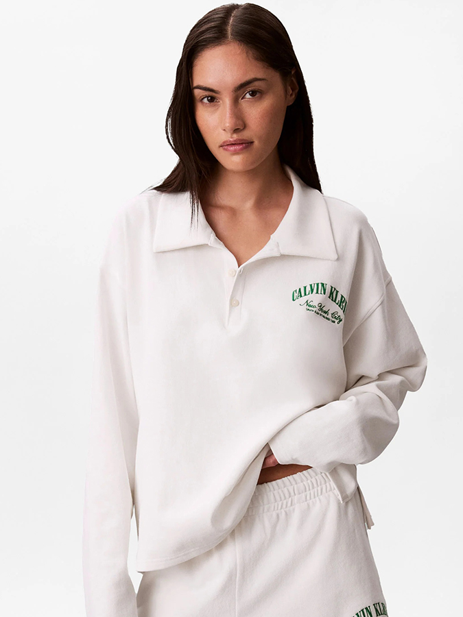 CALVIN KLEIN ΓΥΝΑΙΚΕΙΟ POLO T-SHIRT HERITAGE LOGO