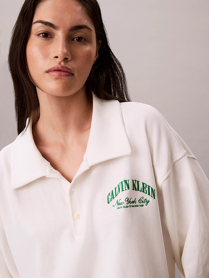 CALVIN KLEIN ΓΥΝΑΙΚΕΙΟ POLO T-SHIRT HERITAGE LOGO - Image 3