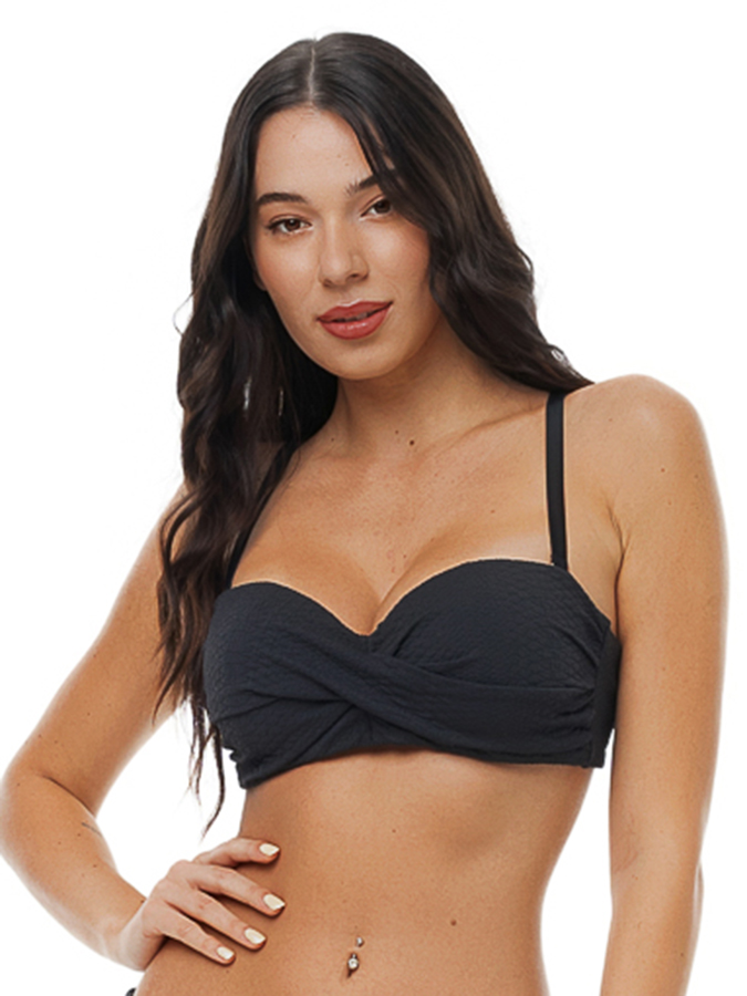 BLUEPOINT ΜΠΙΚΙΝΙ ΤΟΠ ΜΑΥΡΟ STRAPLESS 'EFFORTLESS CHIC' (cupD)