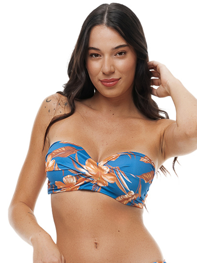 BLUEPOINT ΓΥΝΑΙΚΕΙΟ STRAPLESS ΜΠΙΚΙΝΙ ΤΟΠ CUP D 'FLOWER DREAM'
