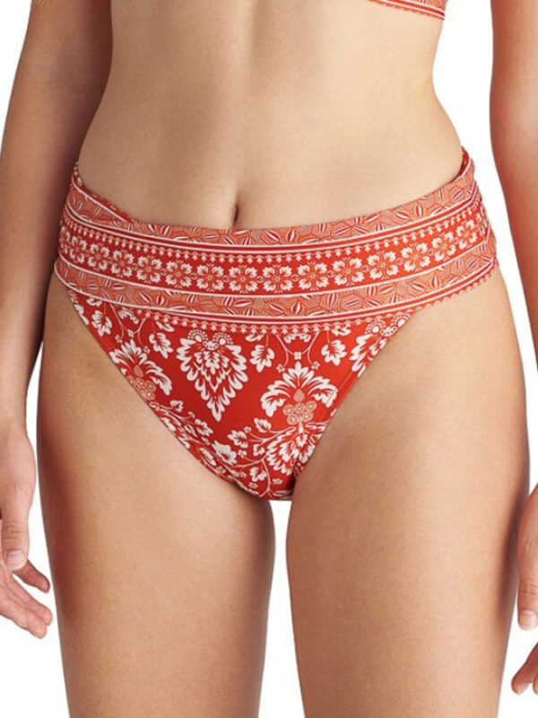 BLU4U ΓΥΝΑΙΚΕΙΟ BIKINI ΣΛΙΠ 'CORAL DAMASK' ΨΗΛΟΜΕΣΟ ΜΕ ΤΥΠΩΜΑ