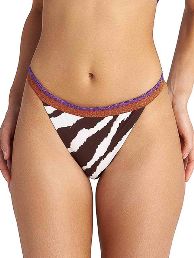 BLU4U 'ZEBRA STRIPES' ΜΠΙΚΙΝΙ ΣΛΙΠ ΜΕ ΚΡΟΣΕ ΛΕΠΤΟΜΕΡΕΙΕΣ