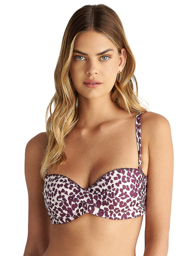 BLU4U ΓΥΝΑΙΚΕΙΟ ΜΠΙΚΙΝΙ ΤΟΠ STRAPLESS 'STRIPES AND SPOTS' ΜΕ ΜΠΑΝΕΛΑ ΣΕ CUP D