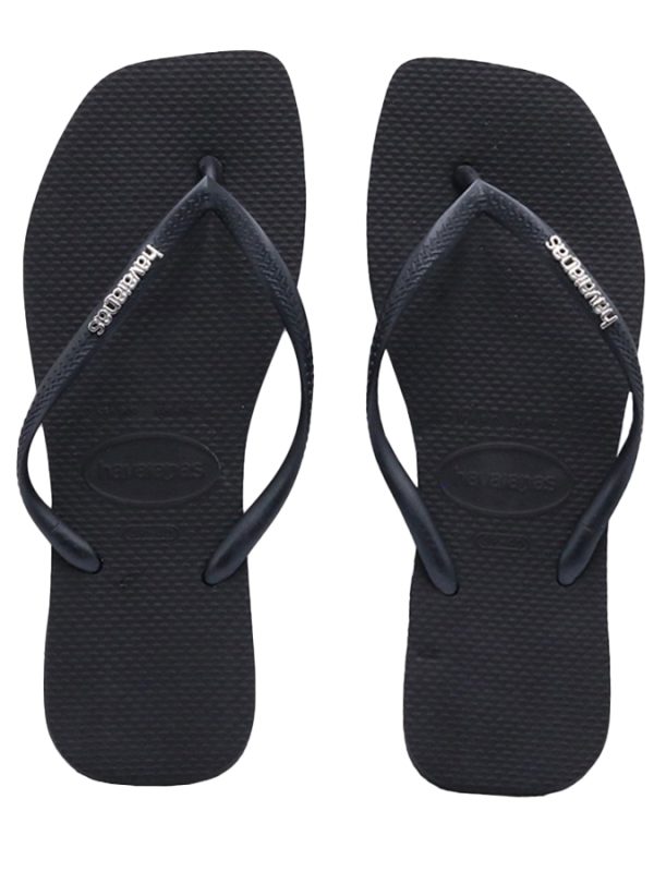 HAVAIANAS ΣΑΝΔΑΛΙΑ ΜΑΥΡΑ LOGO METALLIC ΑΣΗΜΙ