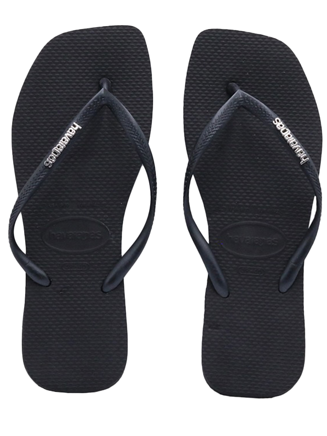 HAVAIANAS ΣΑΝΔΑΛΙΑ ΜΑΥΡΑ LOGO METALLIC ΑΣΗΜΙ