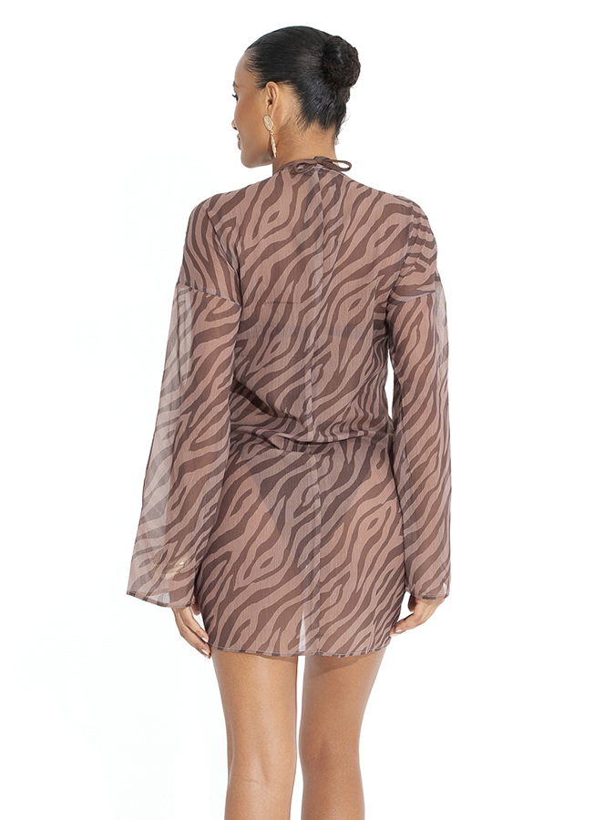 BLUEPOINT 'CHOCO LOVERS' KONTO KIMONO ΜΕ V ΛΑΙΜΟΚΟΨΗ - Image 2