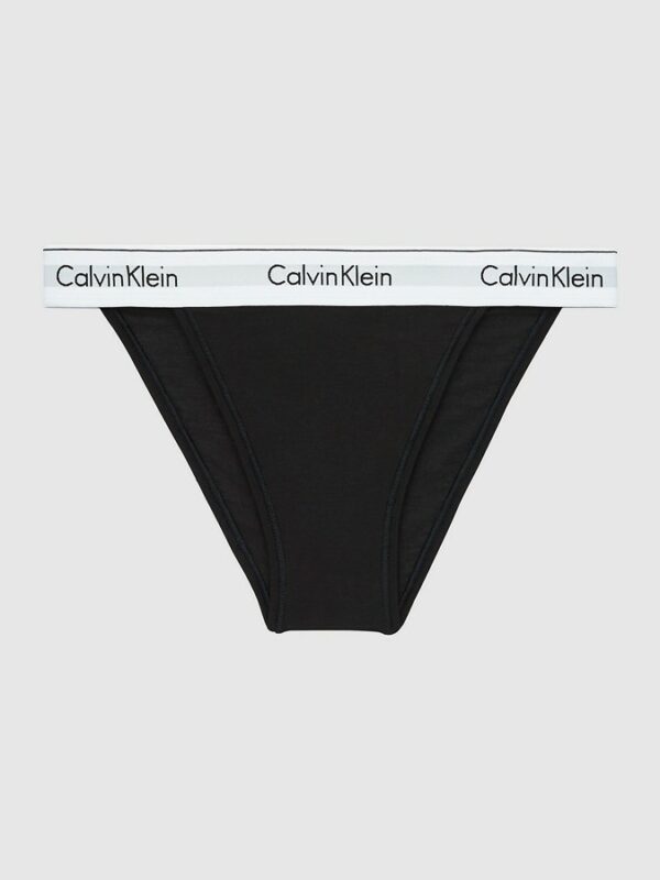 CALVIN KLEIN ΜΑΥΡΟ ΓΥΝΑΙΚΕΙΟ ΣΛΙΠ HIGH LEG TANGA (COTTON)