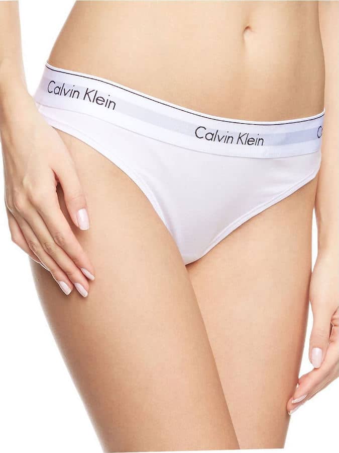 CALVIN KLEIN ΓΥΝΑΙΚΕΙΟ ΣΛΙΠ STRING ΜΕ ΦΑΡΔΥ ΛΑΣΤΙΧΟ ΚΑΙ ΤΟ LOGO ΤΗΣ ΕΤΑΙΡΕΙΑΣ