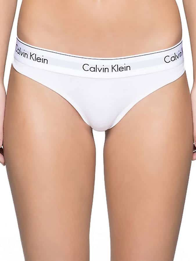CALVIN KLEIN ΓΥΝΑΙΚΕΙΟ ΣΛΙΠ STRING ΜΕ ΦΑΡΔΥ ΛΑΣΤΙΧΟ ΚΑΙ ΤΟ LOGO ΤΗΣ ΕΤΑΙΡΕΙΑΣ - Image 3