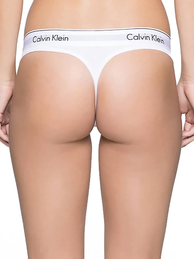 CALVIN KLEIN ΓΥΝΑΙΚΕΙΟ ΣΛΙΠ STRING ΜΕ ΦΑΡΔΥ ΛΑΣΤΙΧΟ ΚΑΙ ΤΟ LOGO ΤΗΣ ΕΤΑΙΡΕΙΑΣ - Image 2