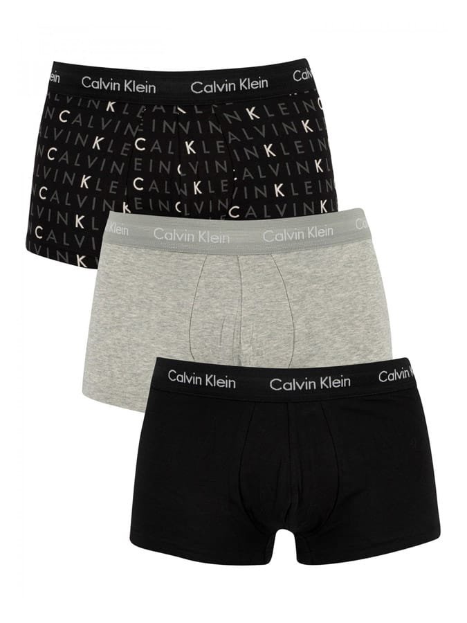CALVIN KLEIN ΑΝΔΡΙΚΑ BOXER COTTON STRETCH 3PACK TRUNKS(U2664G-YKS)
