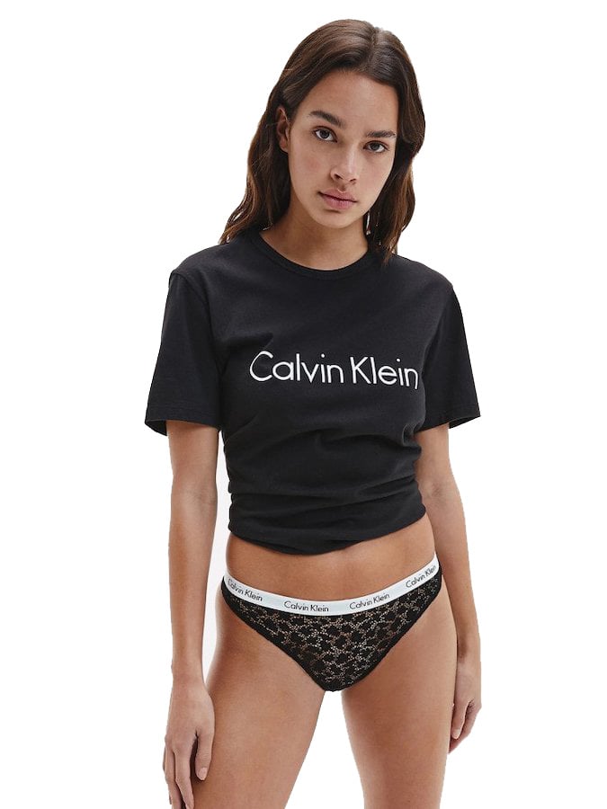 CALVIN KLEIN ΓΥΝΑΙΚΕΙΟ ΣΛΙΠ ΜΑΥΡΟ BRAZIL ΜΕ ΔΑΝΤΕΛΑ - Image 2