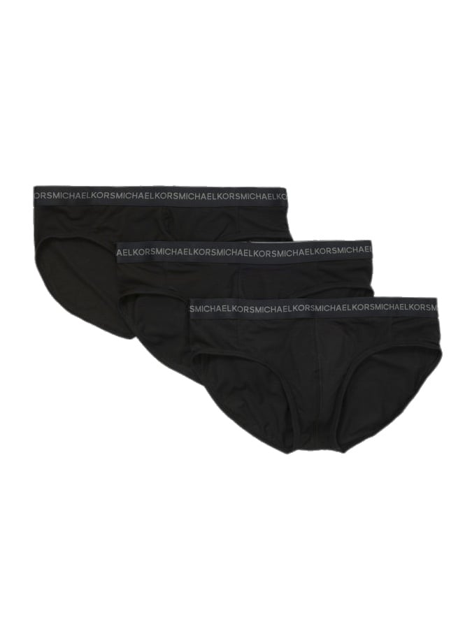 MICHAEL KORS ΑΝΔΡΙΚΑ ΣΛΙΠ ΜΑΥΡΑ ΜΟΝΟΧΡΩΜΑ (3 PACK)