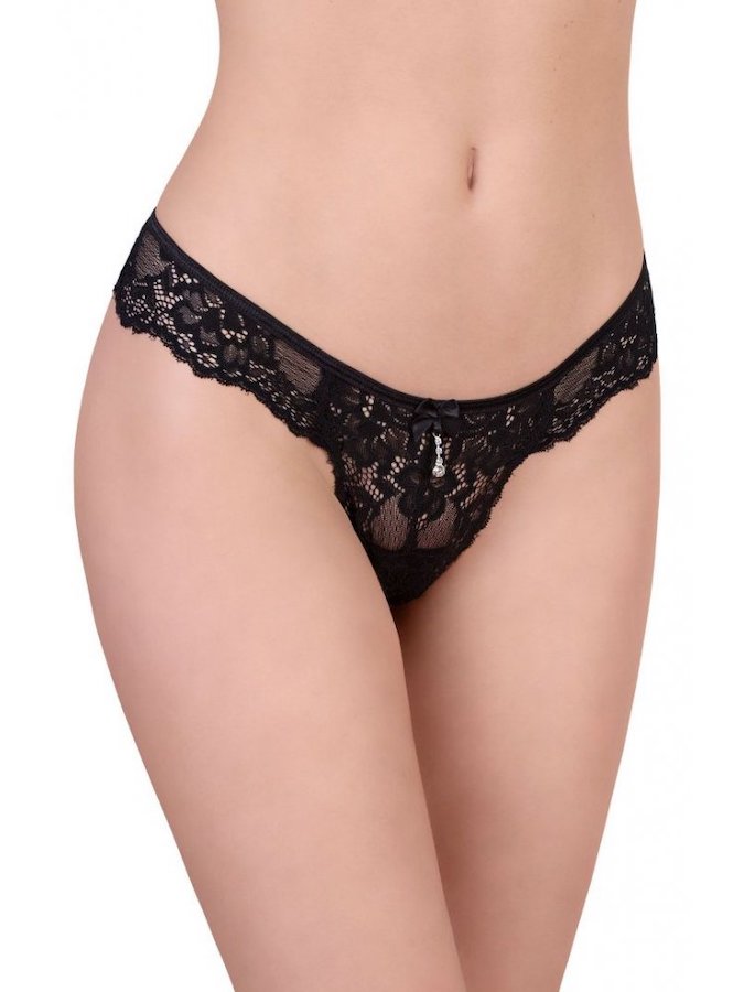 MILENA ΓΥΝΑΙΚΕΙΟ ΣΛΙΠ STRING Milena μαύρο String