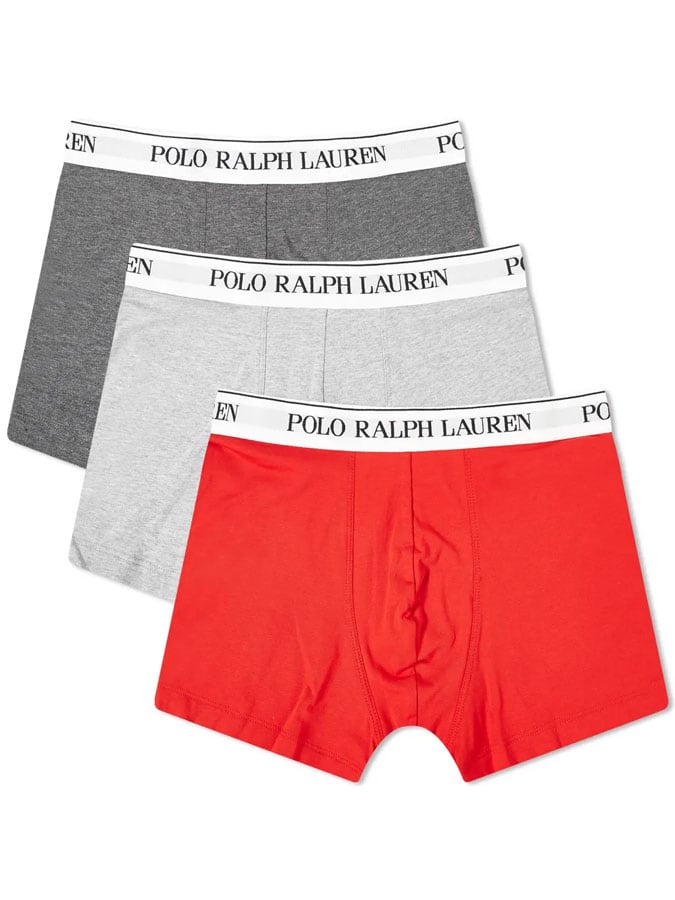 Polo Ralph Lauren Stretch Cotton Ανδρικά Boxer 3-Pack (γκρι-κόκκινο-μαύρο)