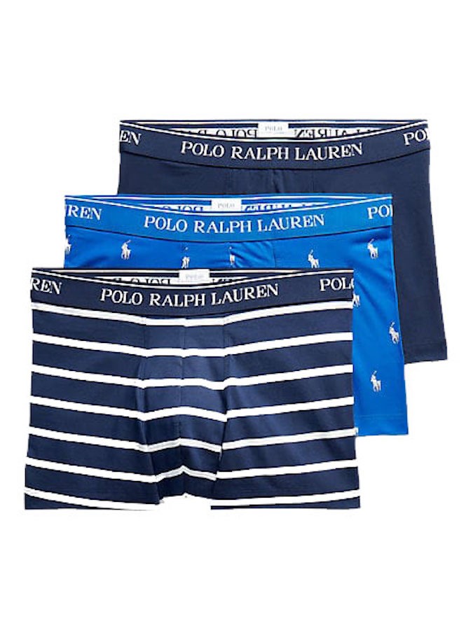 Polo Ralph Lauren Stretch Cotton Ανδρικά Boxer 3-Pack αποχρώσεις του μπλε