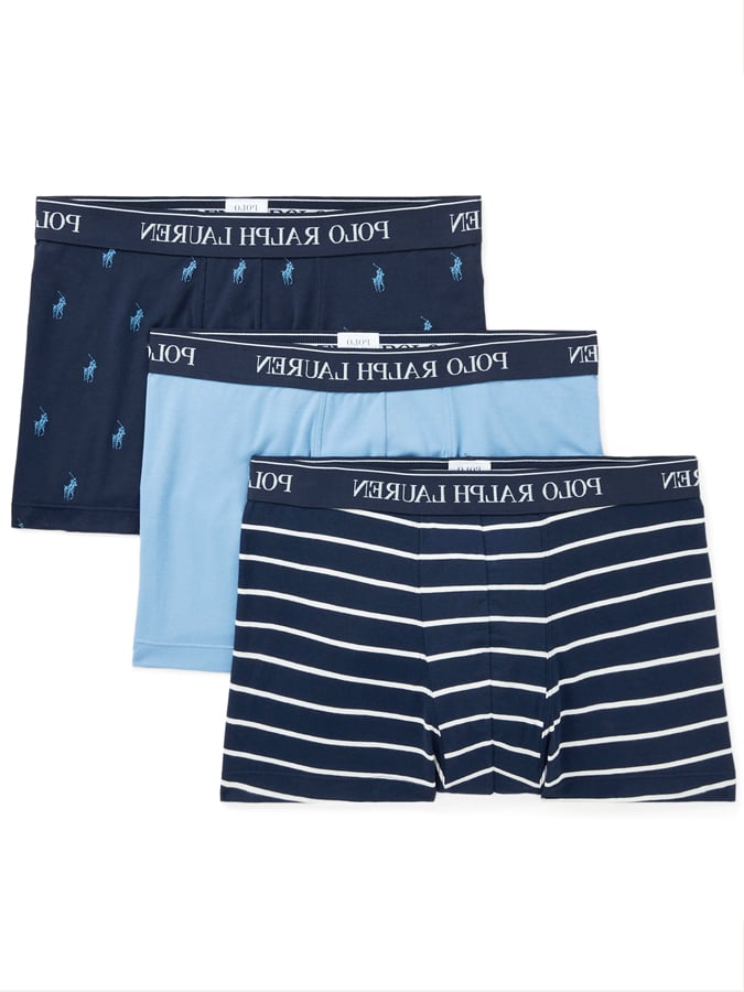 POLO RALPH LAUREN ΑΝΔΡΙΚΑ ΜΠΛΕ BOXER STRETCH COTTON 3 PACK