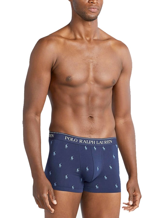 POLO RALPH LAUREN ΑΝΔΡΙΚΑ ΜΠΛΕ BOXER STRETCH COTTON 3 PACK - Image 2