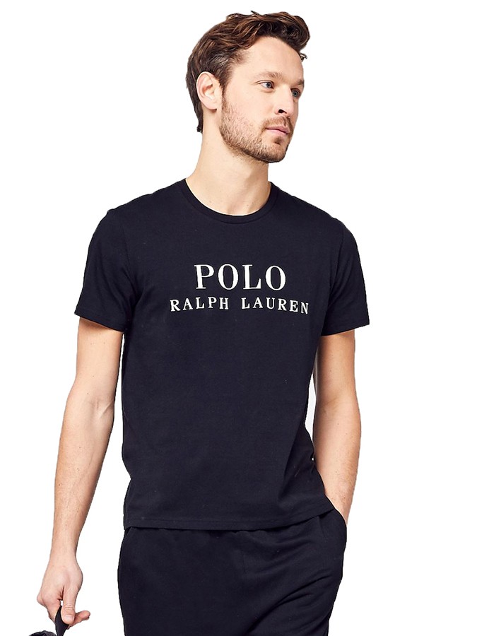 POLO RALPH LAUREN ΜΠΛΟΥΖΑΚΙ ΜΑΥΡΟ ΜΕ ΛΑΙΜΟΚΟΨΗ CREWNECK 100% COTTON