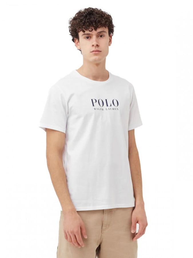 POLO RALPH LAUREN ΜΠΛΟΥΖΑΚΙ ΛΕΥΚΟ ΜΕ ΛΑΙΜΟΚΟΨΗ CREWNECK 100% COTTON