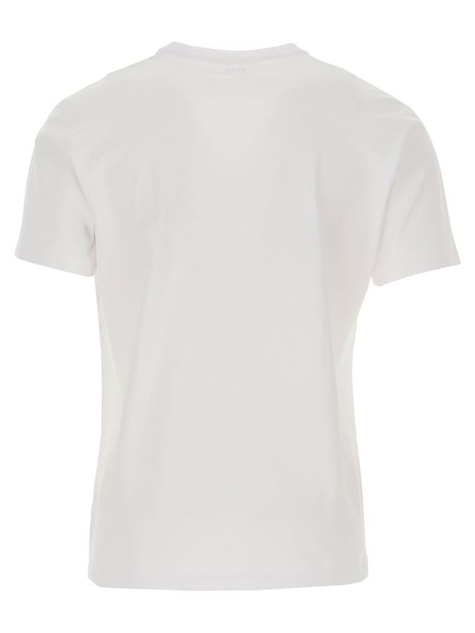 POLO RALPH LAUREN ΜΠΛΟΥΖΑΚΙ ΛΕΥΚΟ ΜΕ ΛΑΙΜΟΚΟΨΗ CREWNECK 100% COTTON - Image 3