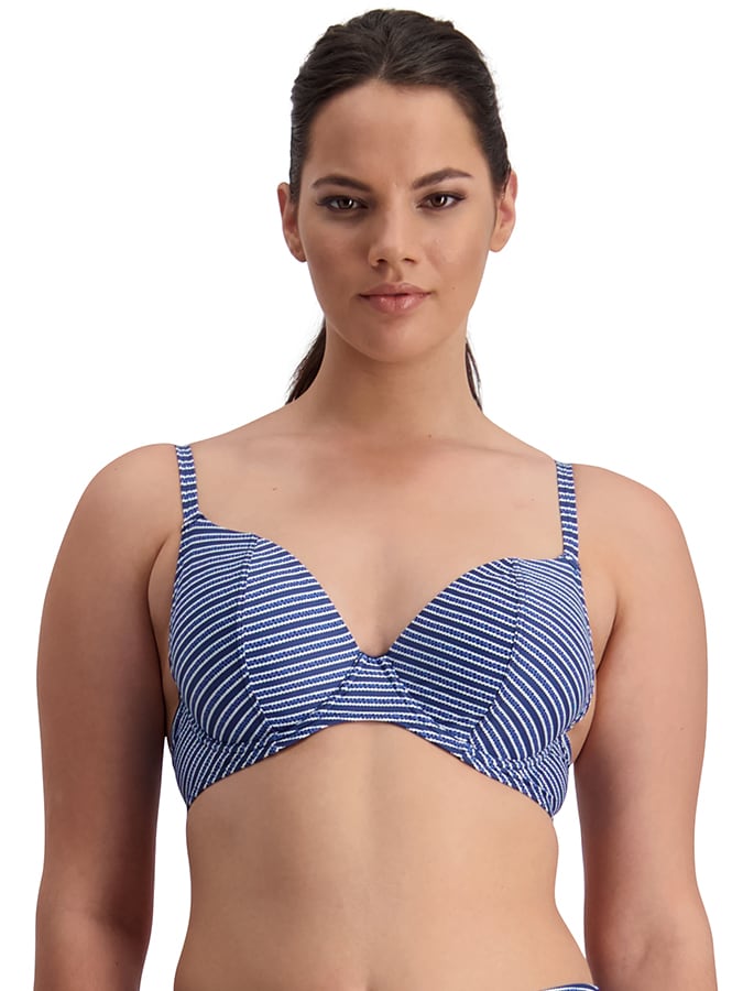 Quayside Μπικίνι Σλιπ ελαφρώς Ψηλόμεσο Ocean Stripe - Image 4