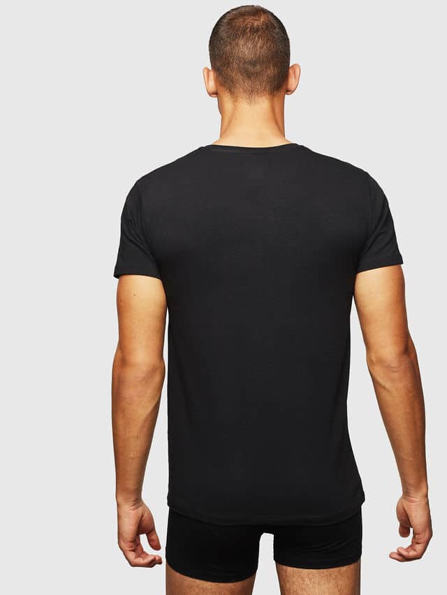 Diesel – 3 Pack T-shirt Μαυρο – Λευκό – Γκρι με λαιμόκοψη OWAVC - Image 4