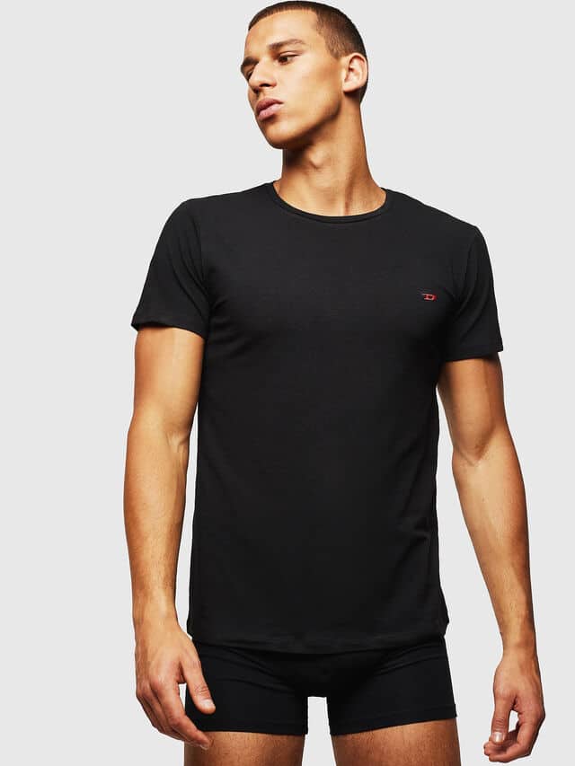 Diesel – 3 Pack T-shirt Μαυρο – Λευκό – Γκρι με λαιμόκοψη OWAVC - Image 2