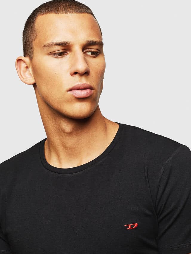 Diesel – 3 Pack T-shirt Μαυρο – Λευκό – Γκρι με λαιμόκοψη OWAVC - Image 3