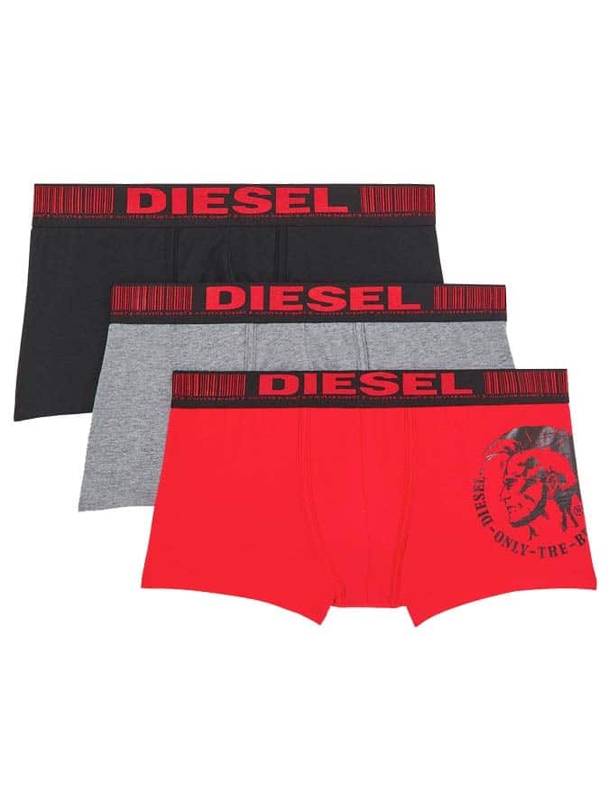 Diesel DAMIEN Ανδρικά Boxer barcode και λογότυπο στο μπροστινό μέρος (3 PACK )