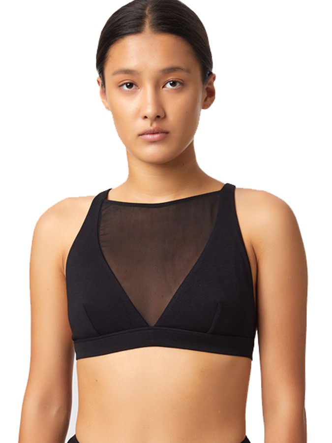 DIESEL ΜΑΥΡΟ ΓΥΝΑΙΚΕΙΟ ΤΟΠ BRALETTE ΜΕ ΛΕΠΤΟΜΕΡΕΙΑ ΑΠΟ ΤΟΥΛΙ