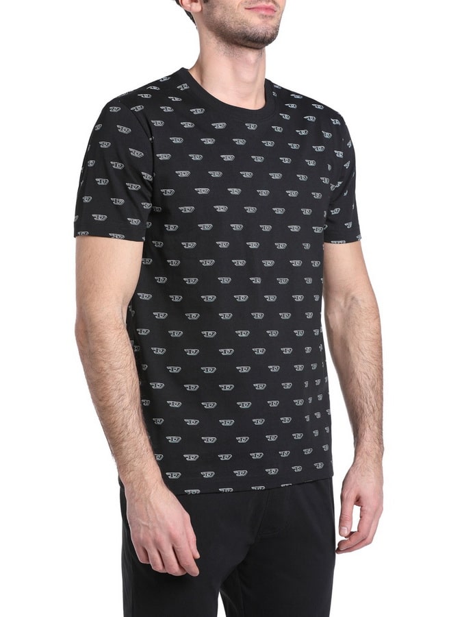 DIESEL T-SHIRT ΜΑΥΡΟ ΜΕ ΤΟ 'D' LOGO ΤΗΣ ΕΤΑΙΡΕΙΑΣ