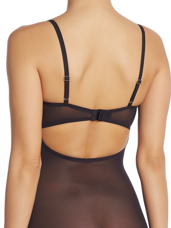 DKNY μαύρο κορμάκι με μπανέλα και δαντέλα (Donna Karan) - Image 2