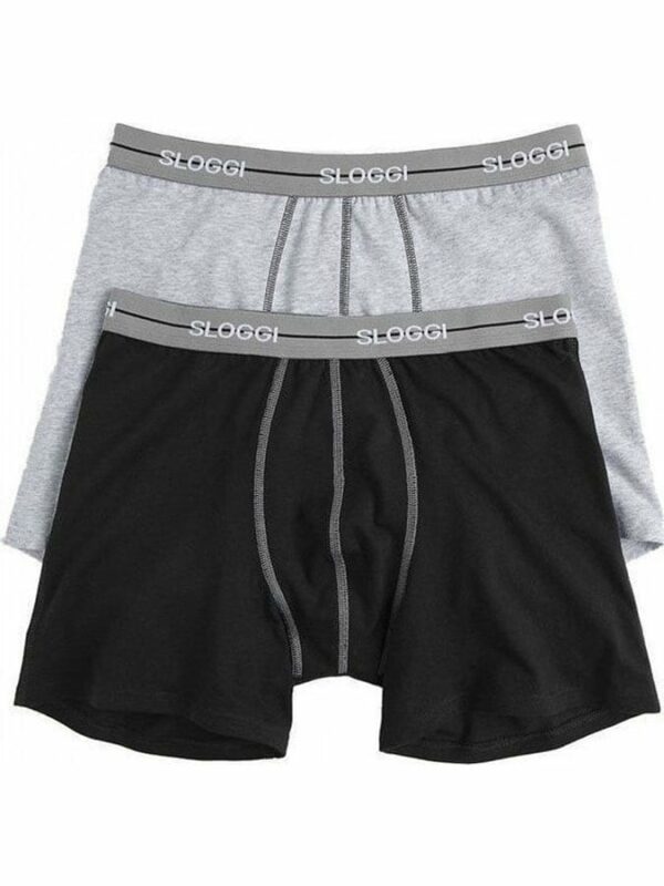 SLOGGI BOXER START SHORT ΠΑΚΕΤΟ 2 ΤΜΧ ΜΑΥΡΟ - ΓΚΡΙ