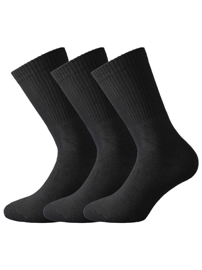 WALK ΑΘΛΗΤΙΚΕΣ ΜΑΥΡΕΣ ΚΑΛΤΣΕΣ ΣΕΤ 3PACK